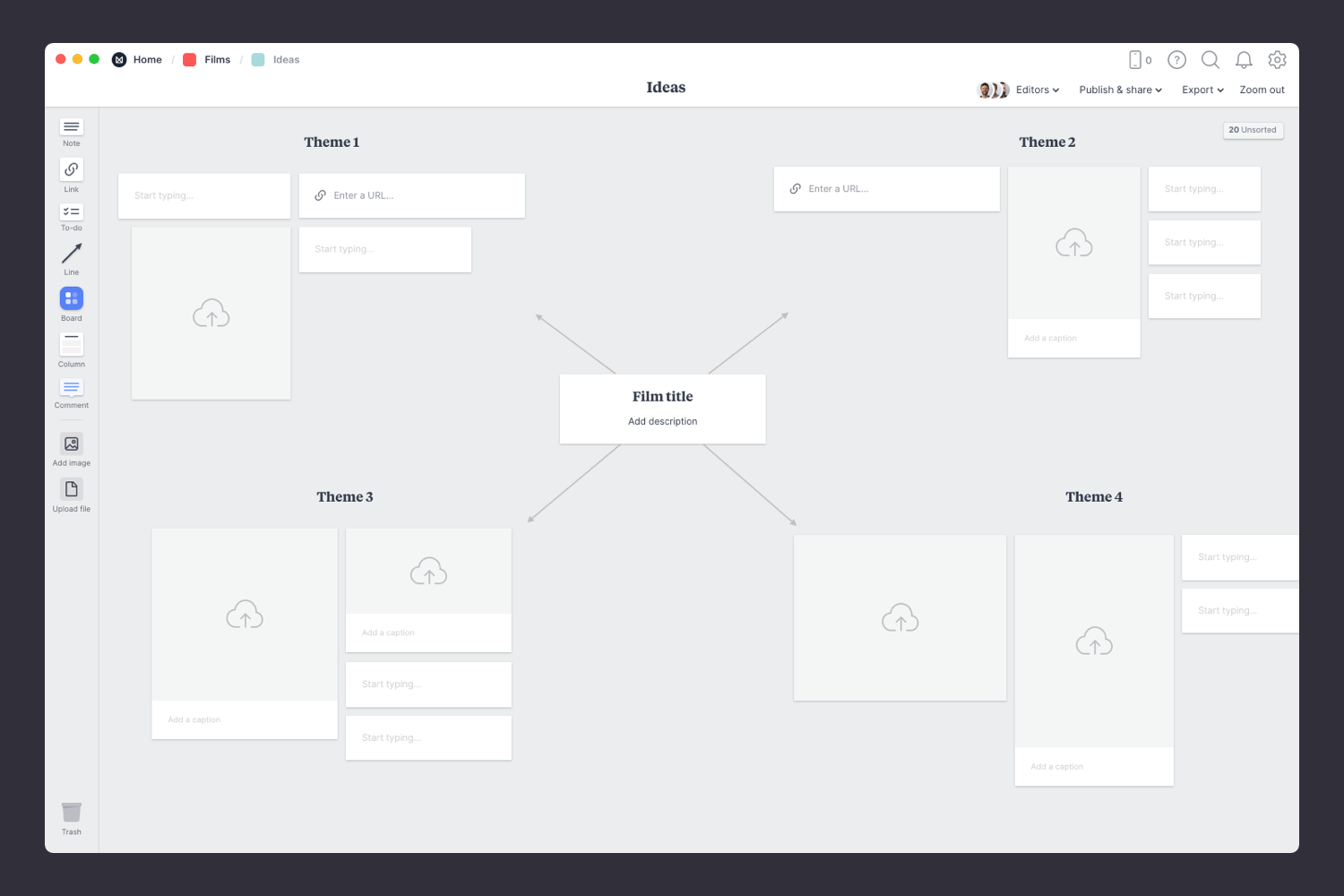 Template Film Brainstorm Step1
