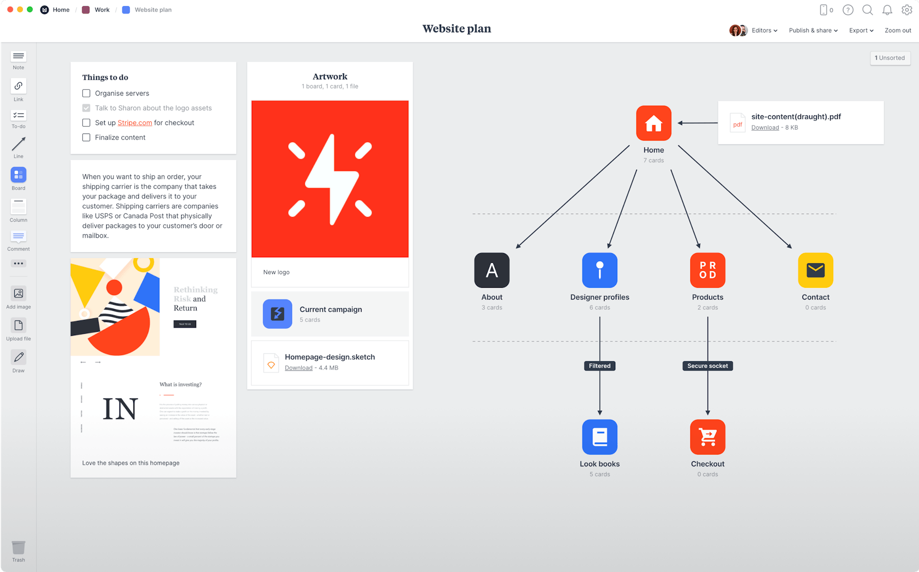 Milanote the tool for organizing creative projects