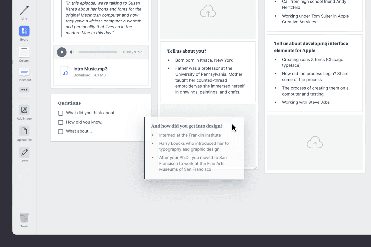 Podcast outline template