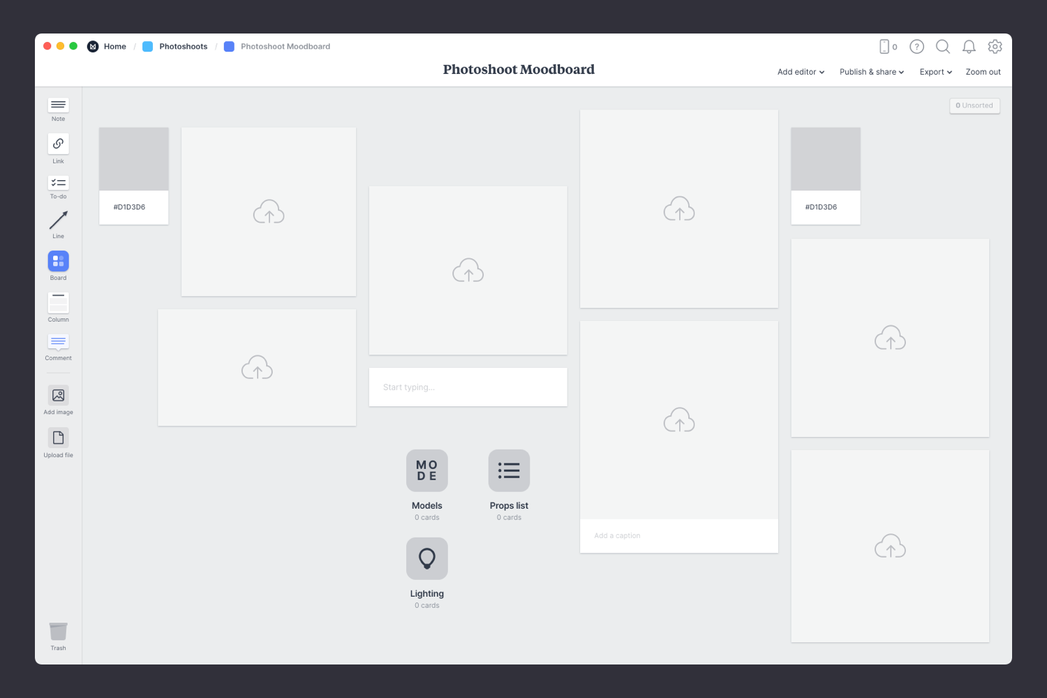 Photoshoot Moodboard Step1