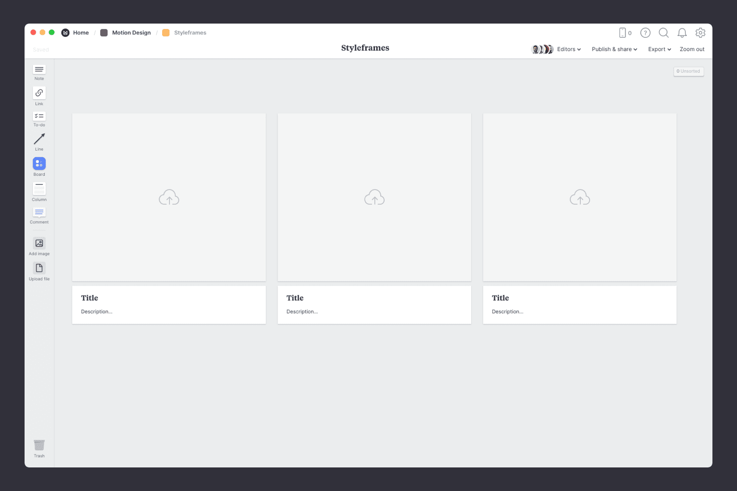 Motion design styleframes step01
