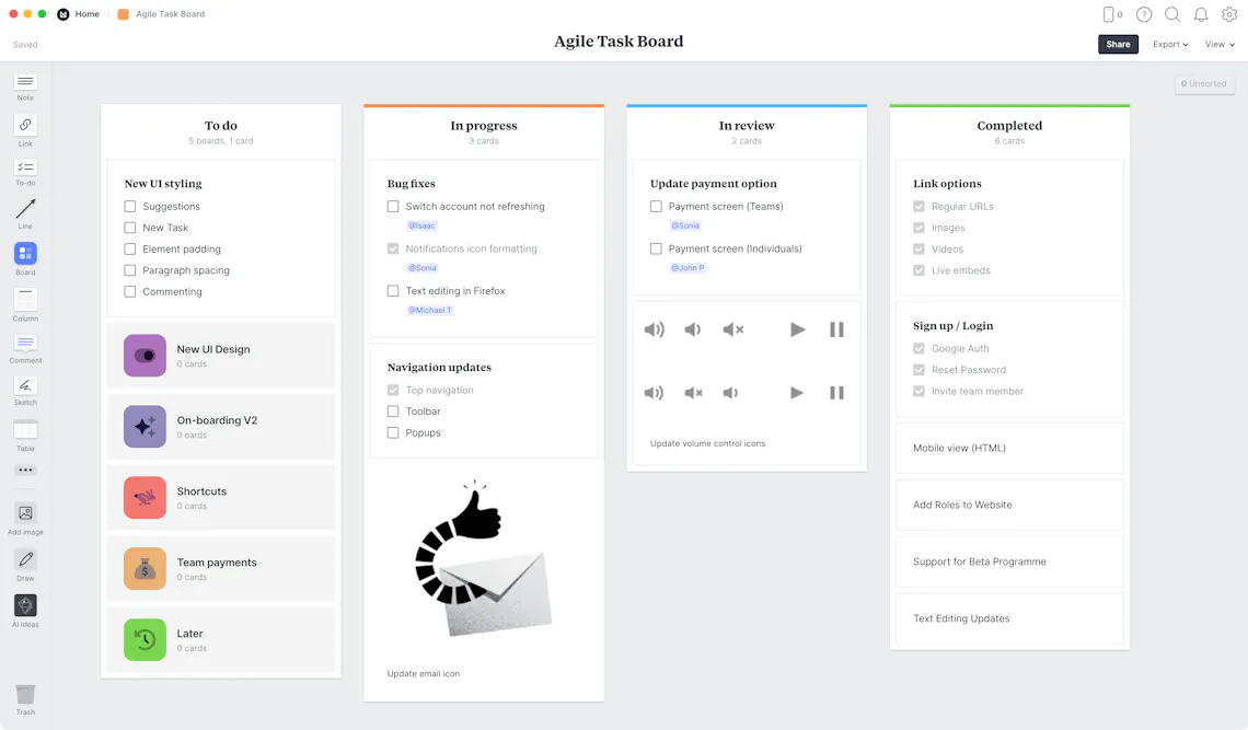 Agile Task Board – Free Template & Example – Milanote