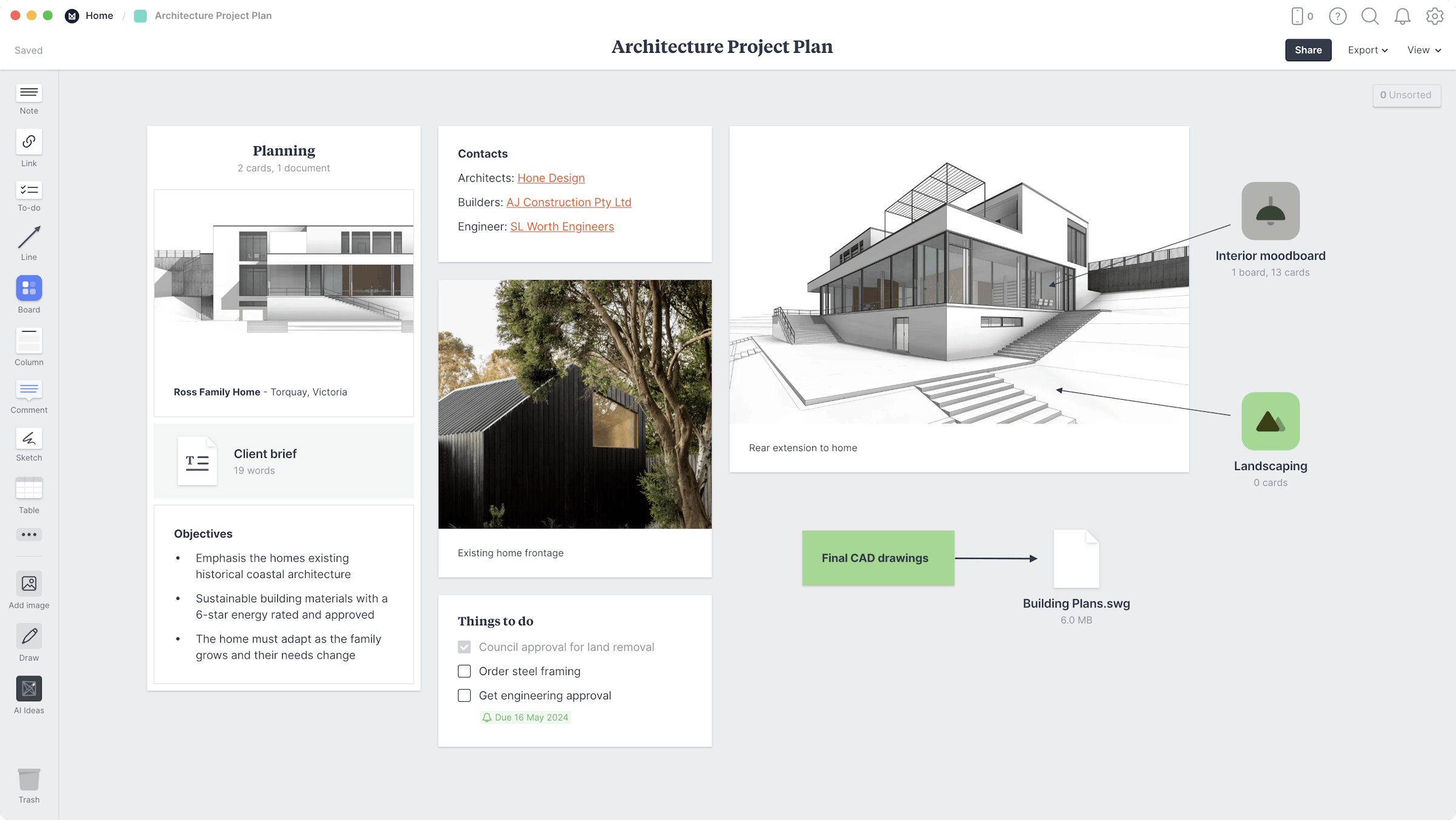 Architecture Project Plan - Free Template & Example - Milanote