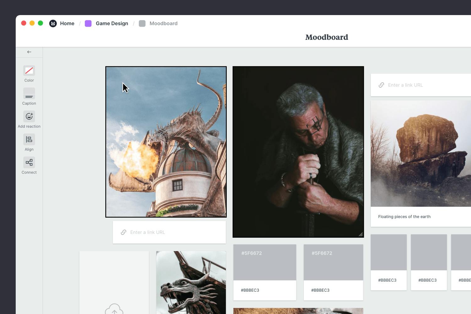 Game design moodboard template step02