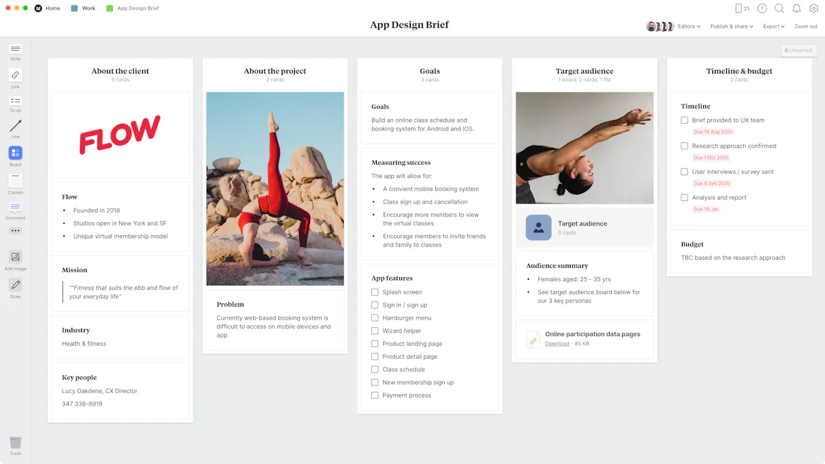 App Design Brief Template & Example - Milanote