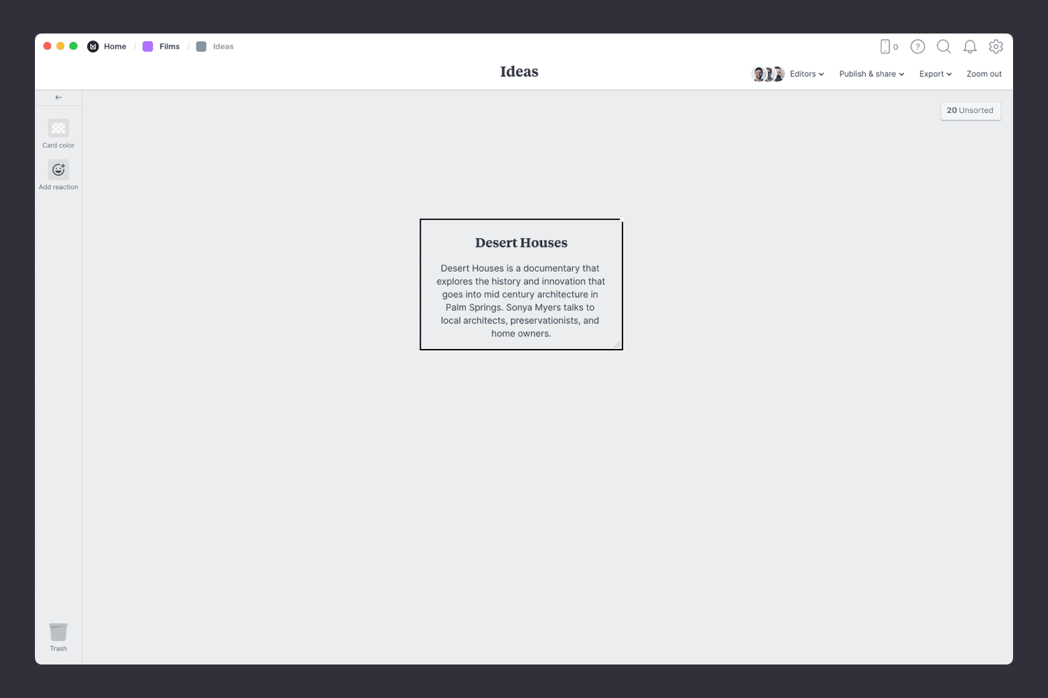 film ideas brainstorm step01