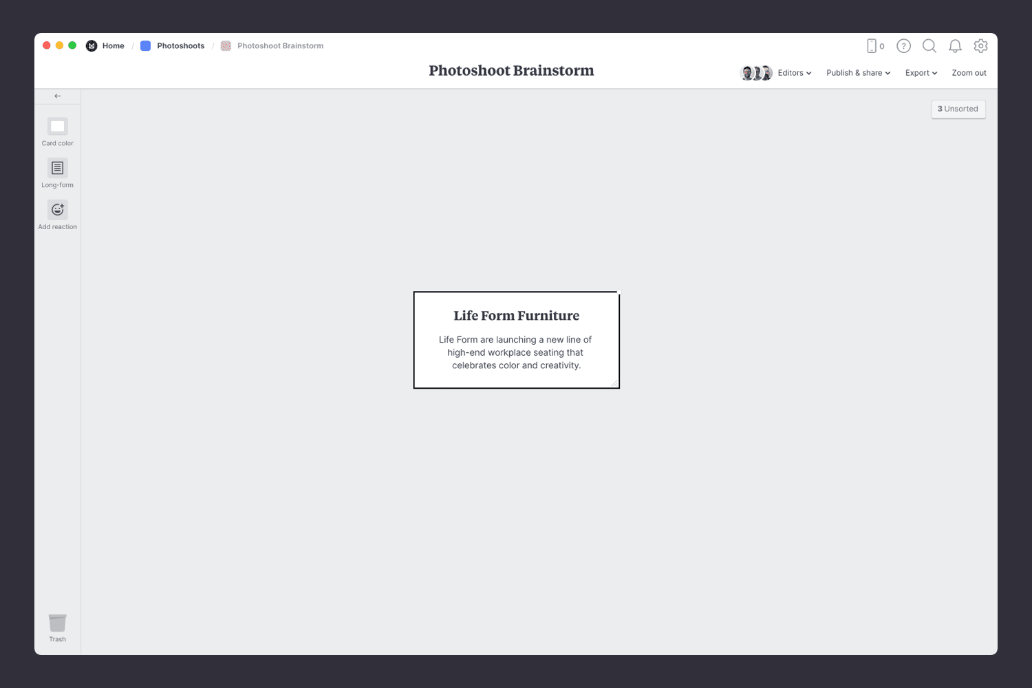 Photoshoot Brainstorm Guide Step1