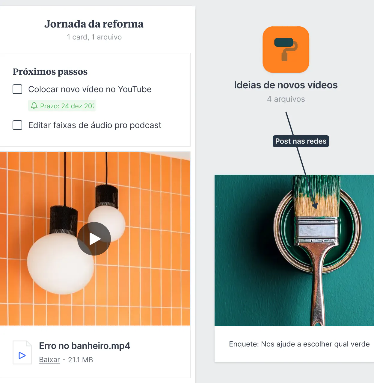 Criação de conteúdo