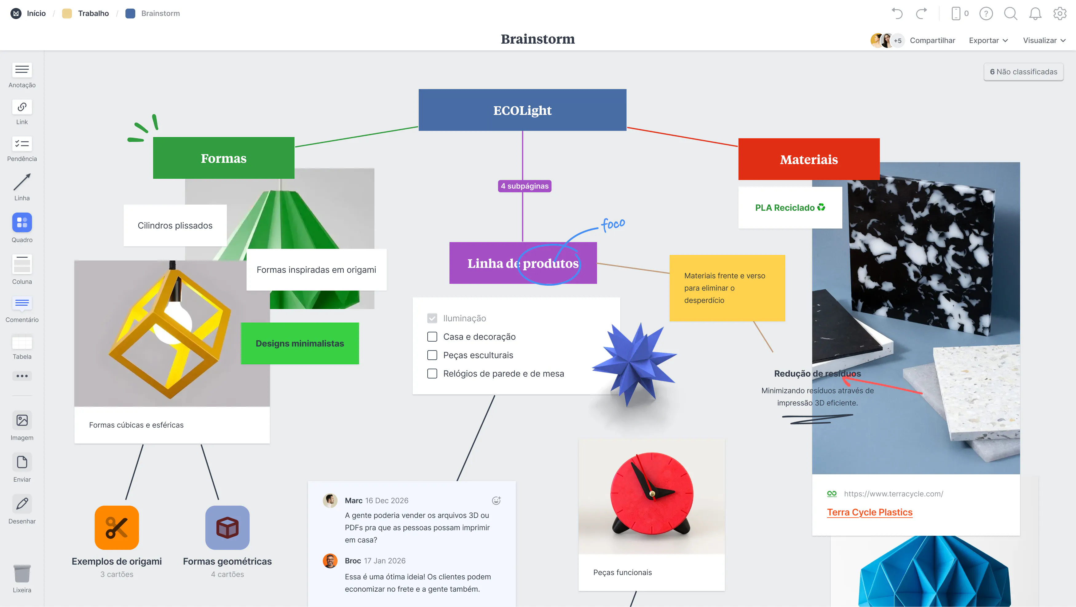 Screenshot of Milanote