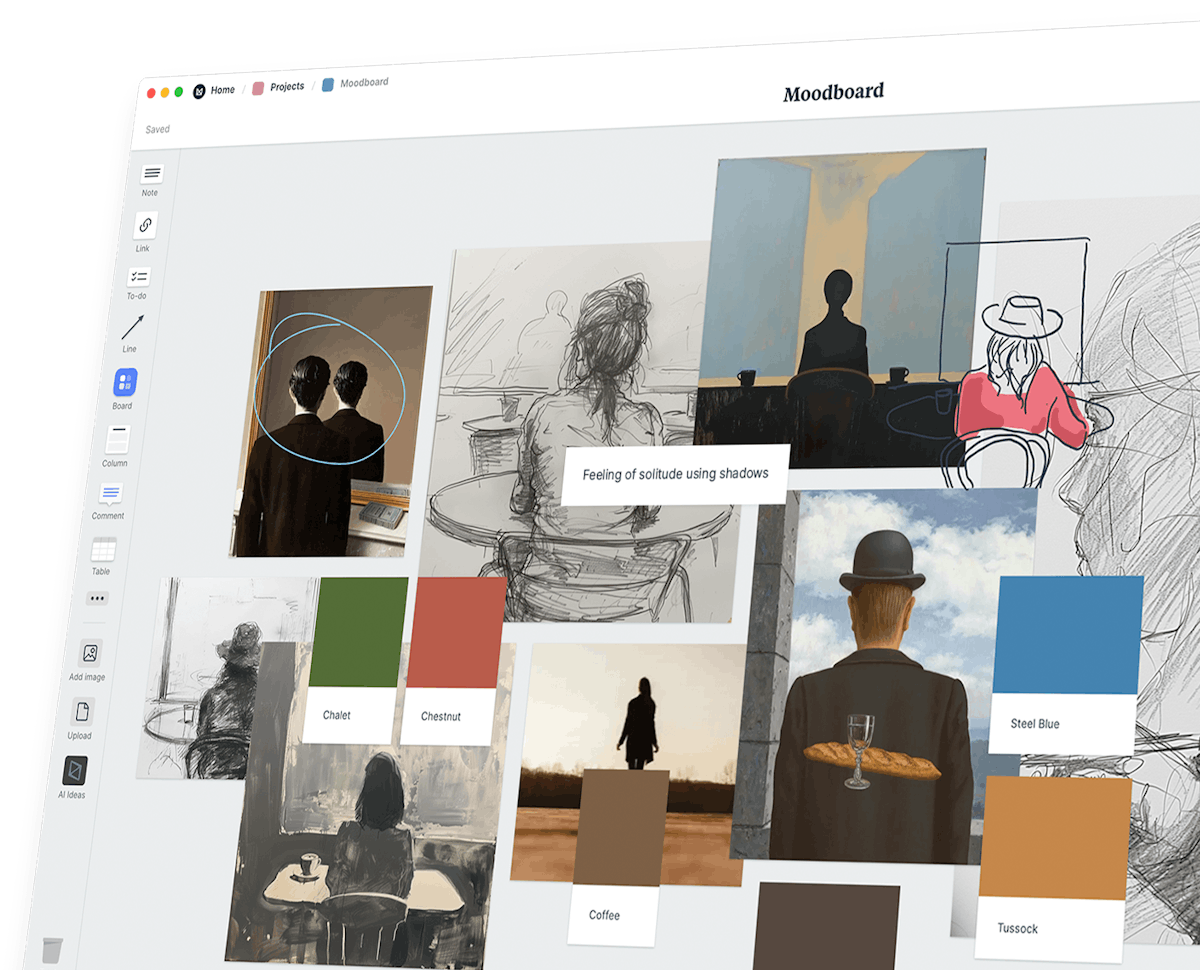 The Planning Space For Visual Artists - Milanote