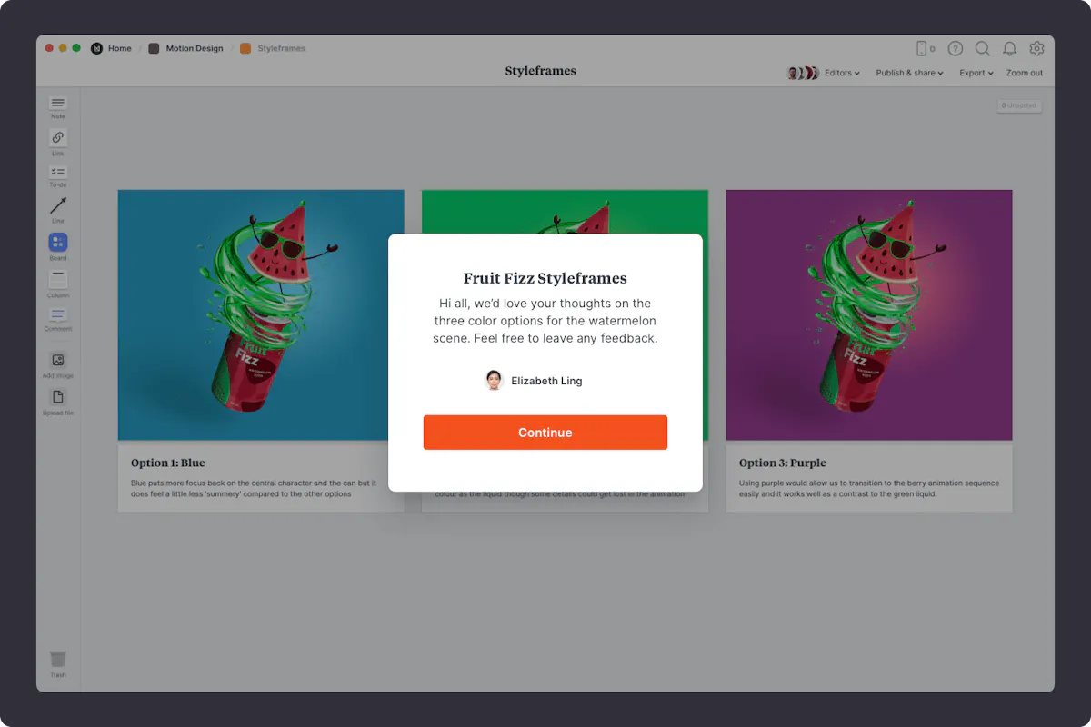 Motion Design Style Frames – Free Template & Example – Milanote
