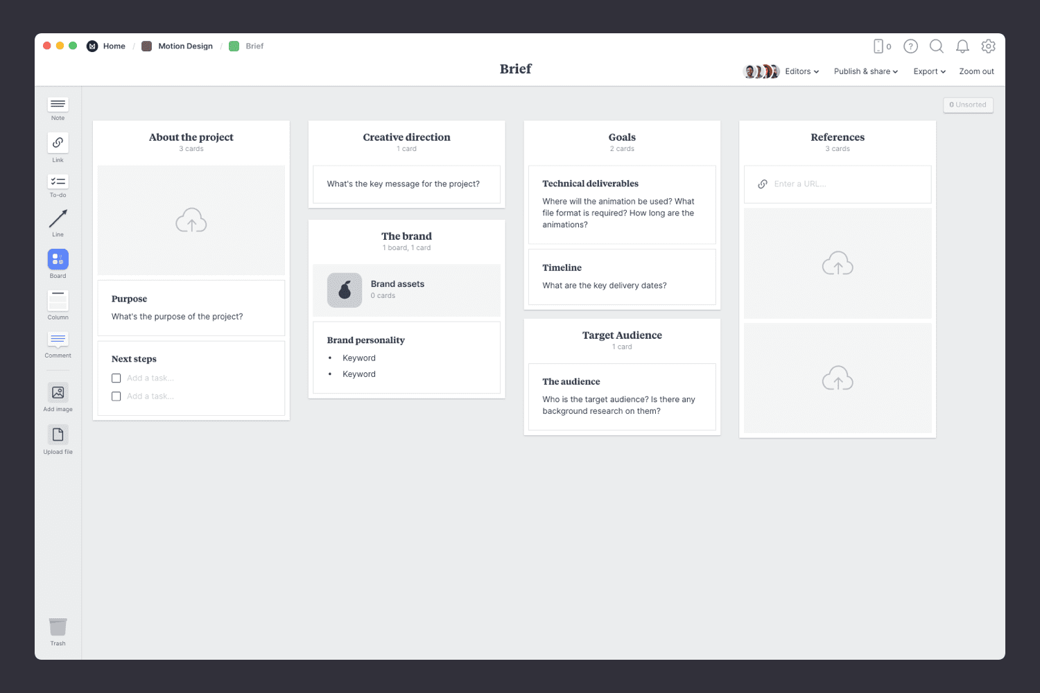 Motion design brief template step01