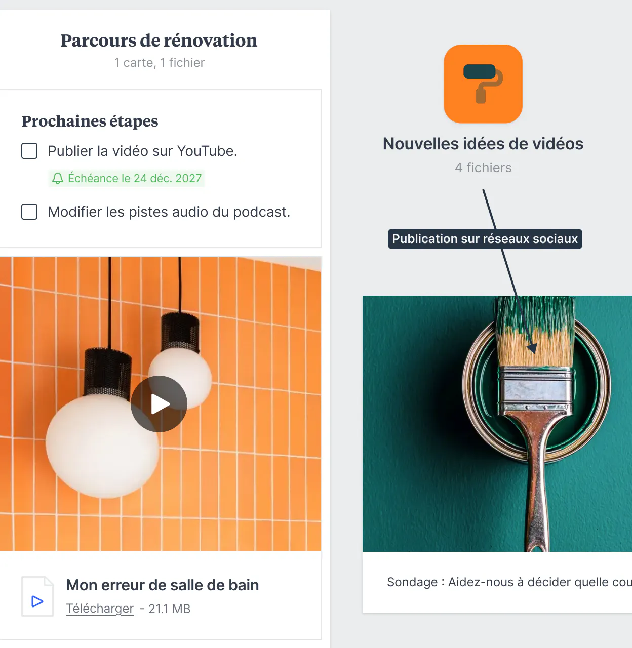 Création de contenu