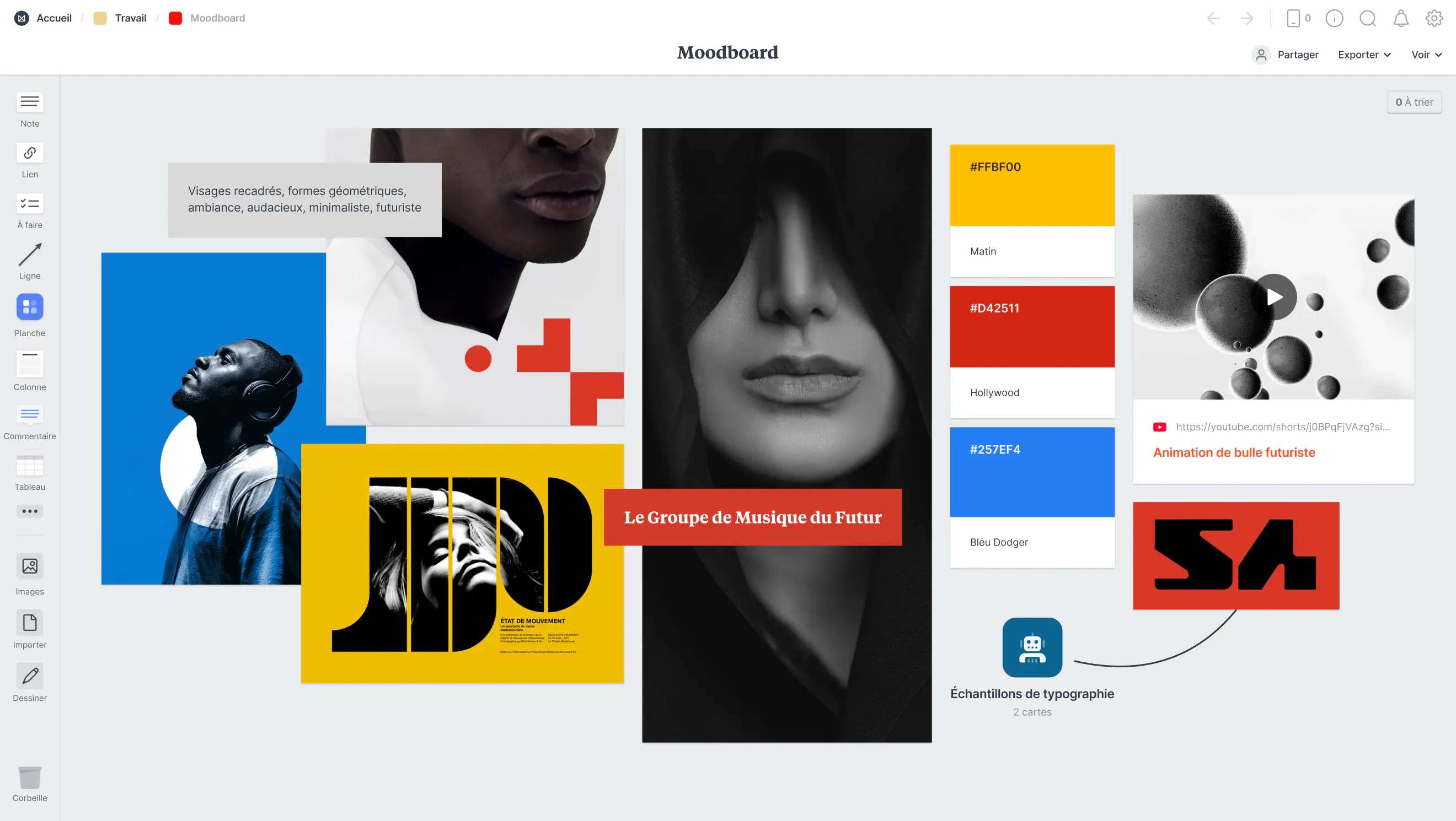 Screenshot of Milanote