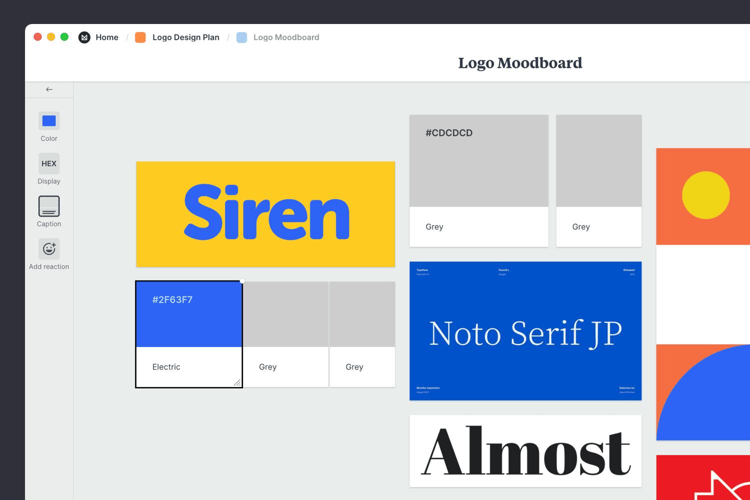 Logo design moodboard template step04