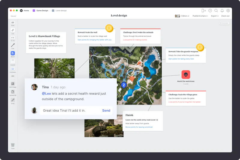 Game Level Design - Template & Example - Milanote